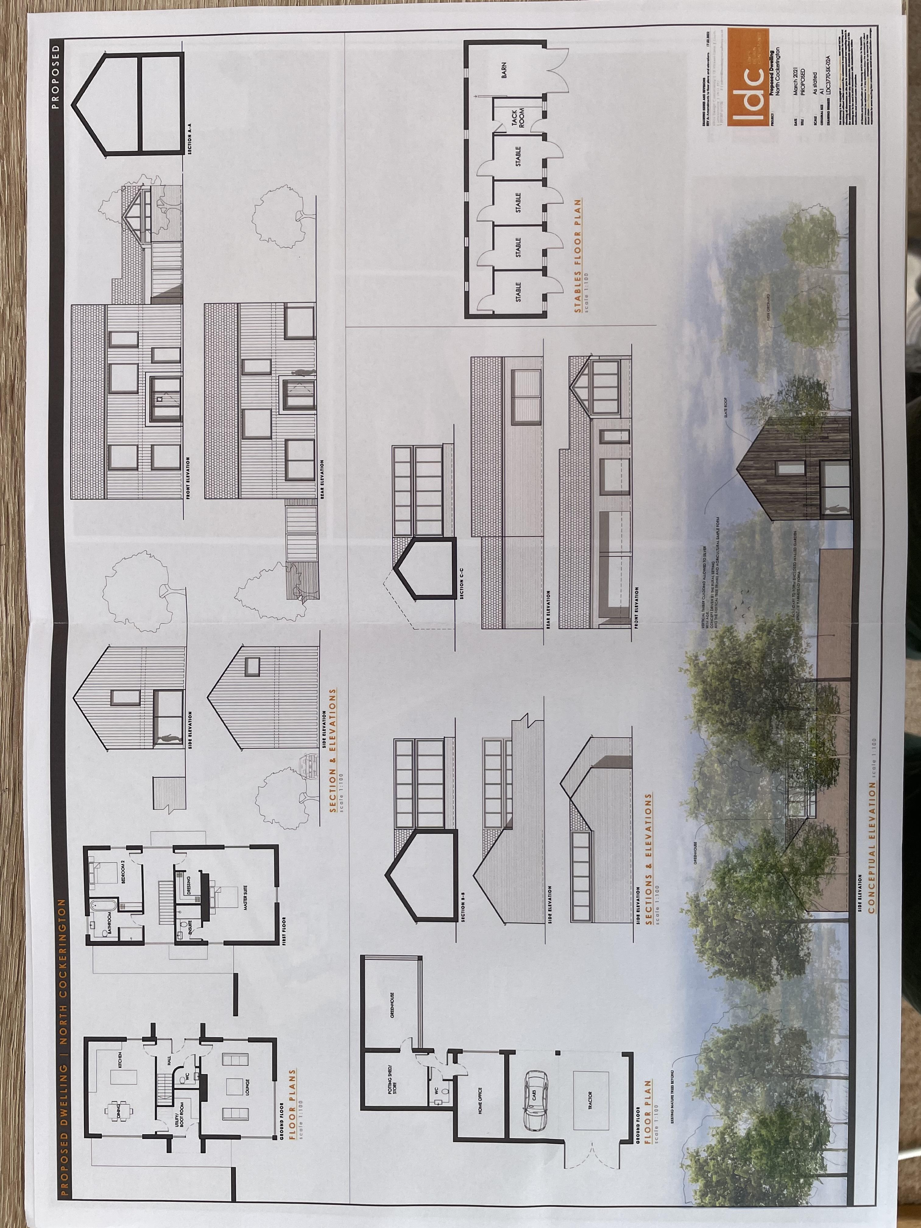 Plans of proposed development